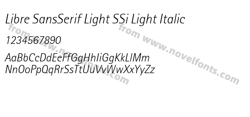 Libre SansSerif Light SSi Light ItalicPreview