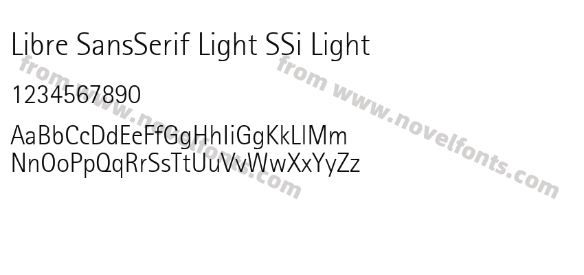 Libre SansSerif Light SSi LightPreview