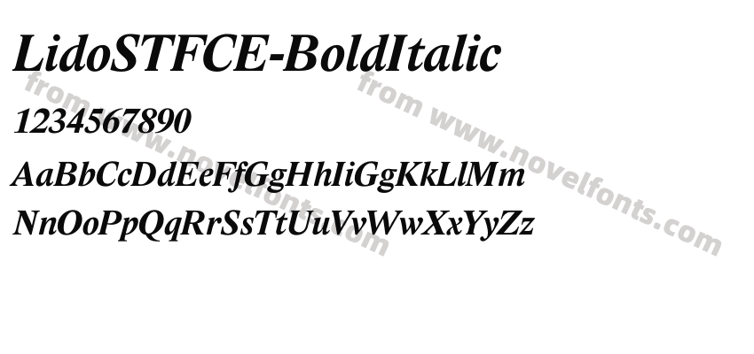 LidoSTFCE-BoldItalicPreview