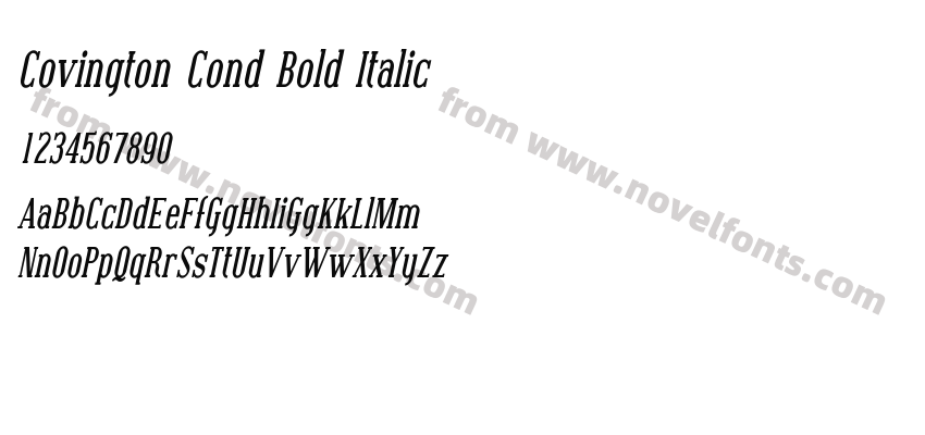 Covington Cond Bold ItalicPreview