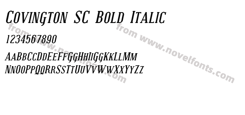 Covington SC Bold ItalicPreview