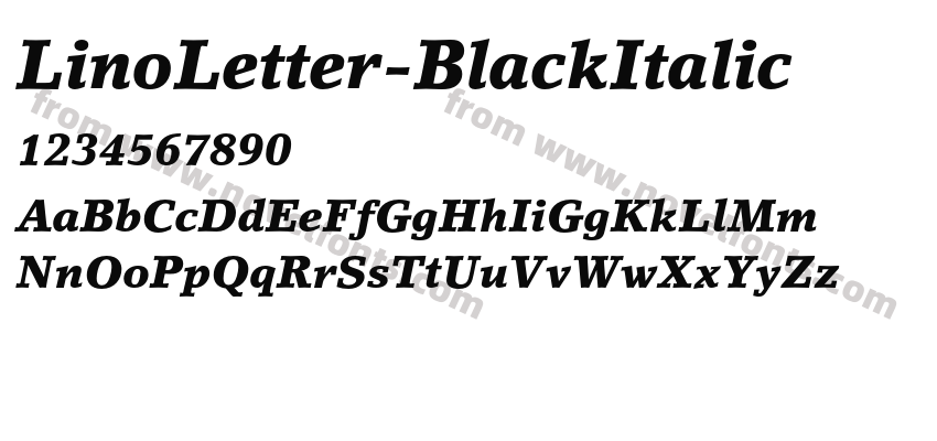 LinoLetter-BlackItalicPreview