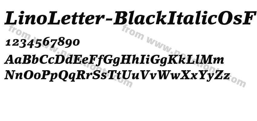 LinoLetter-BlackItalicOsFPreview