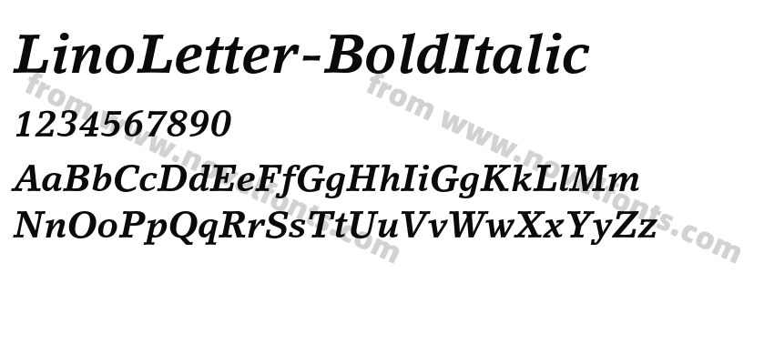 LinoLetter-BoldItalicPreview