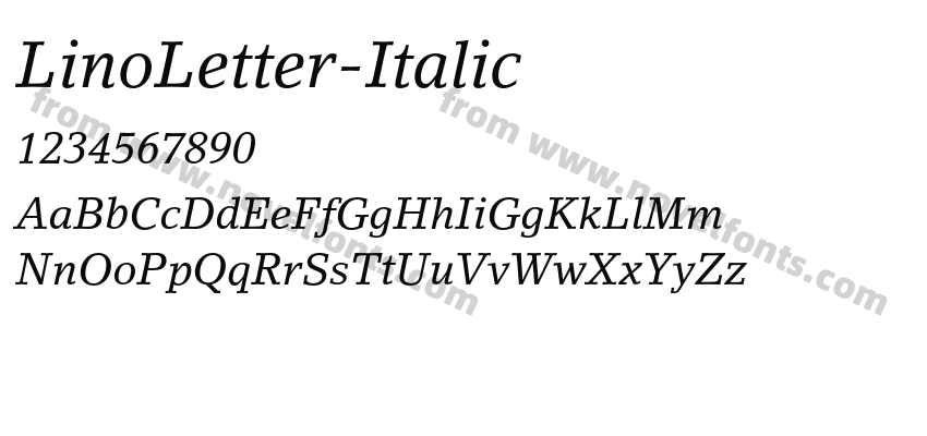 LinoLetter-ItalicPreview