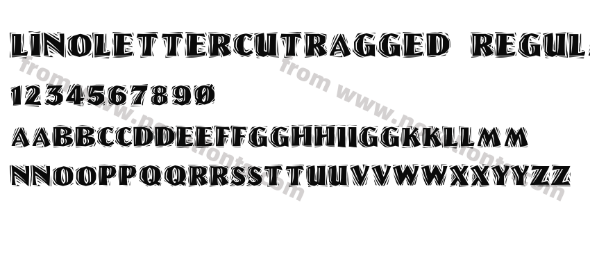 LinoLetterCutRagged RegularPreview