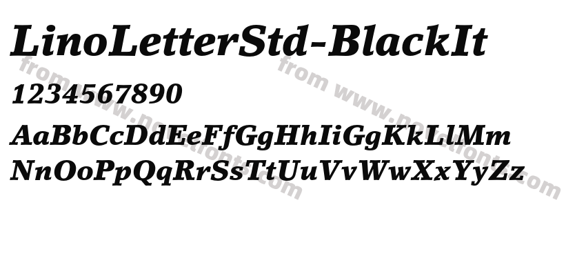 LinoLetterStd-BlackItPreview