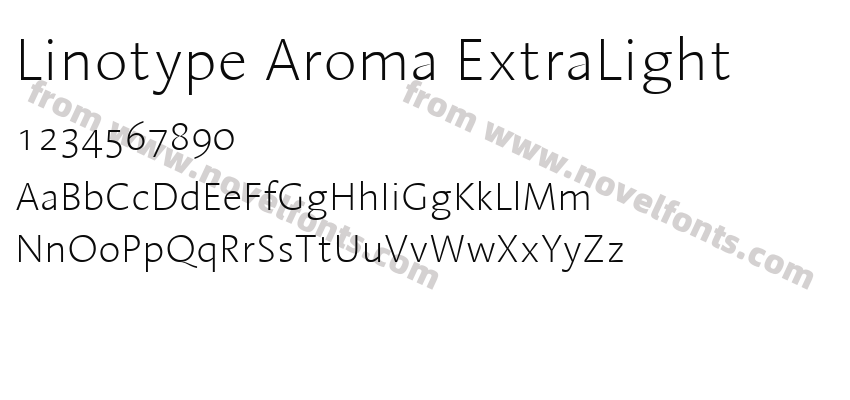 Linotype Aroma ExtraLightPreview