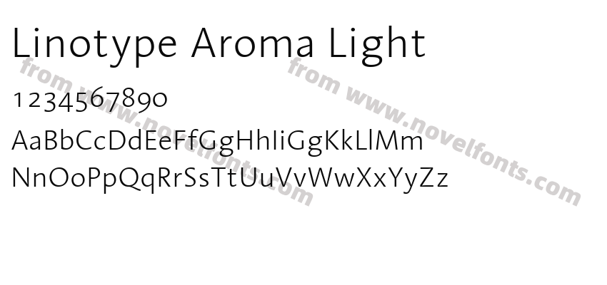 Linotype Aroma LightPreview