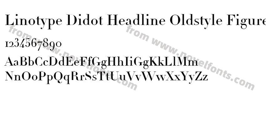 Linotype Didot Headline Oldstyle FiguresPreview