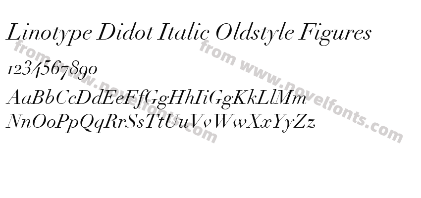 Linotype Didot Italic Oldstyle FiguresPreview