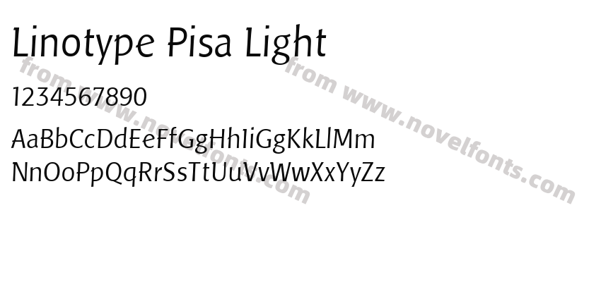 Linotype Pisa LightPreview