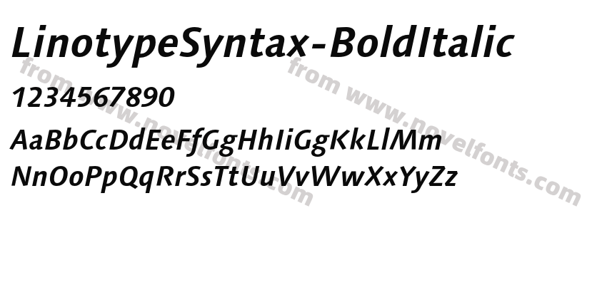 LinotypeSyntax-BoldItalicPreview