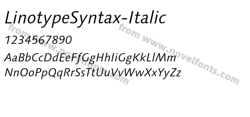 LinotypeSyntax-ItalicPreview