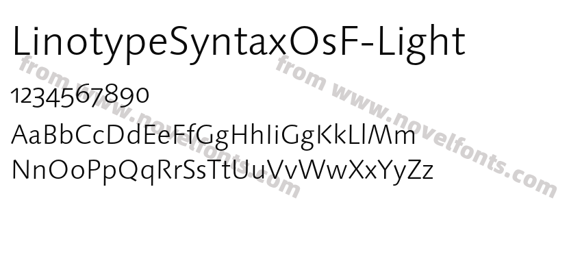 LinotypeSyntaxOsF-LightPreview