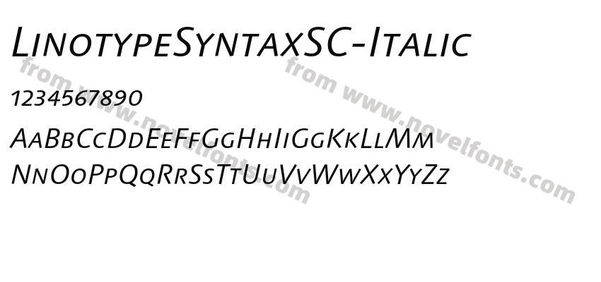 LinotypeSyntaxSC-ItalicPreview