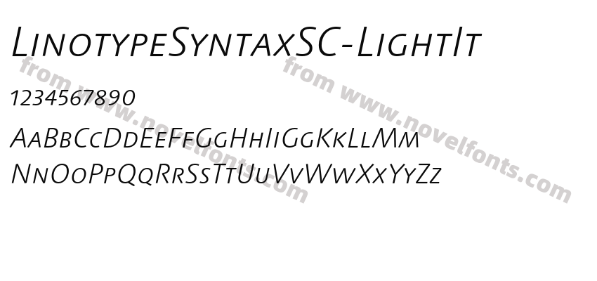 LinotypeSyntaxSC-LightItPreview