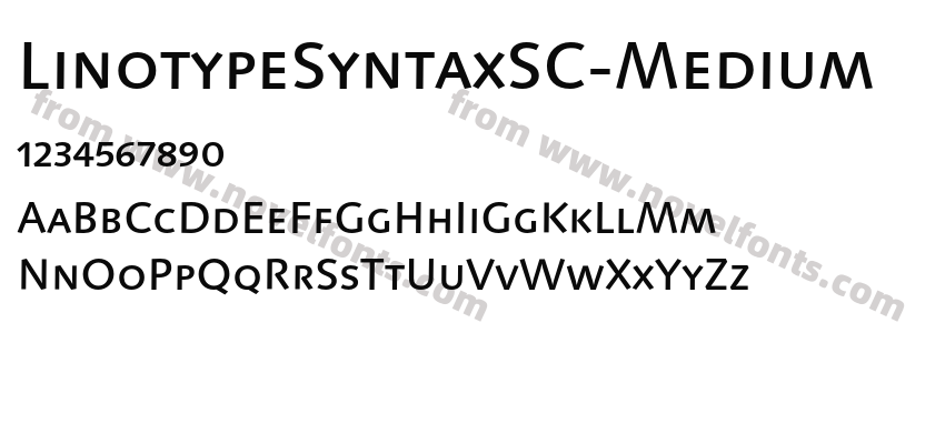 LinotypeSyntaxSC-MediumPreview