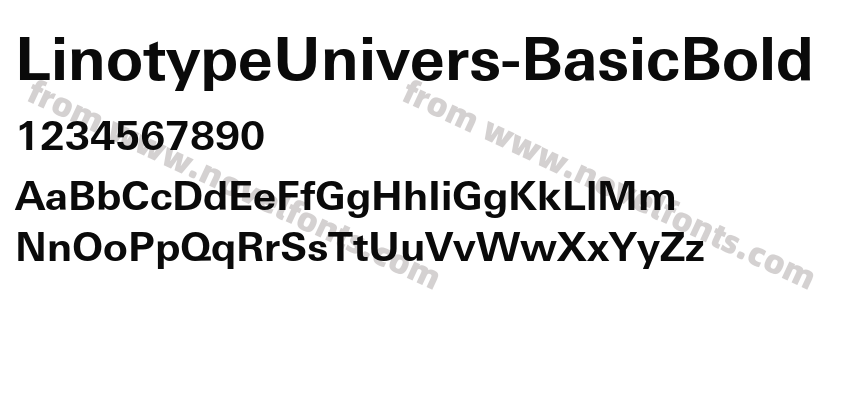 LinotypeUnivers-BasicBoldPreview