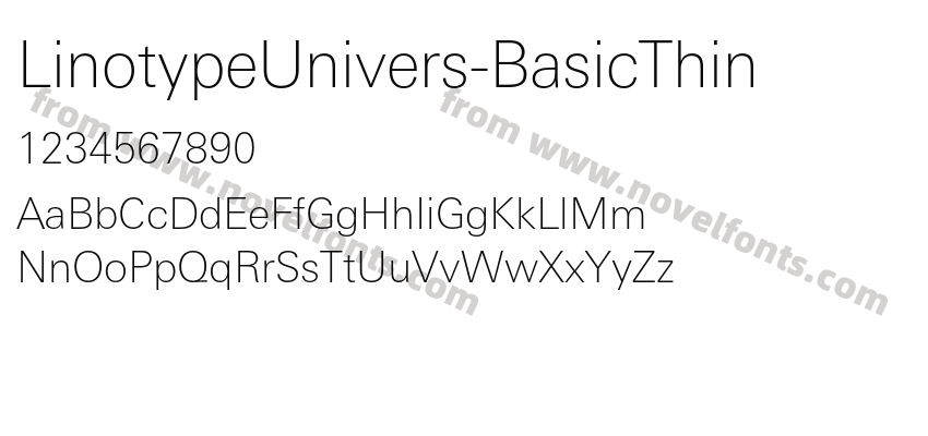 LinotypeUnivers-BasicThinPreview