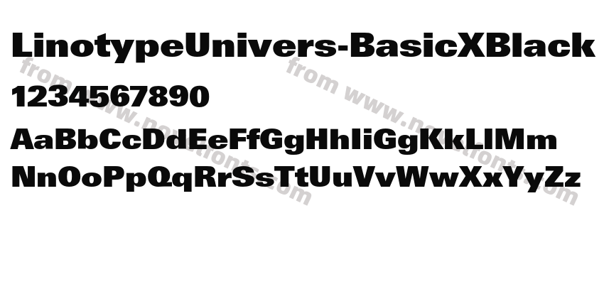 LinotypeUnivers-BasicXBlackPreview