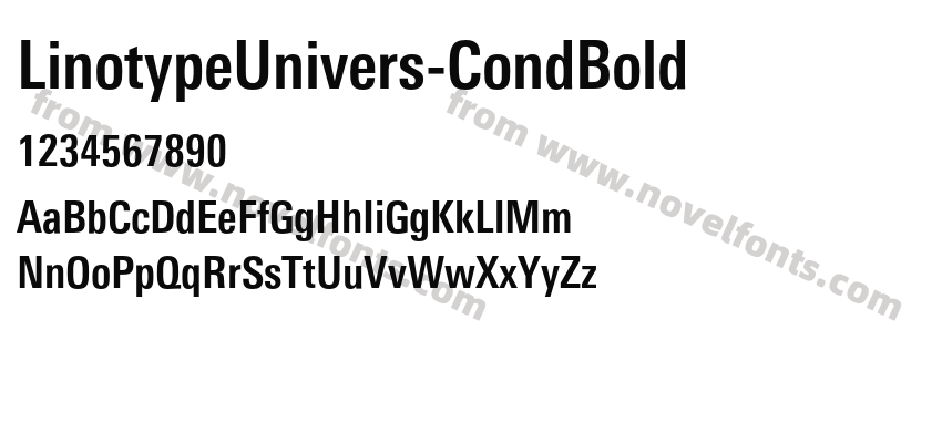 LinotypeUnivers-CondBoldPreview