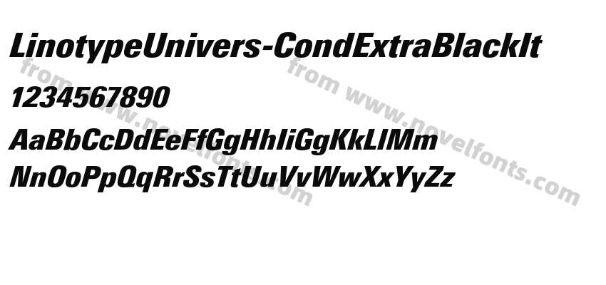 LinotypeUnivers-CondExtraBlackItPreview