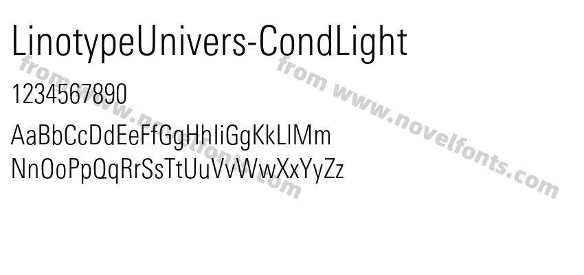 LinotypeUnivers-CondLightPreview