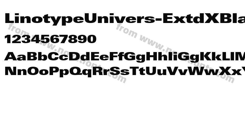 LinotypeUnivers-ExtdXBlackPreview