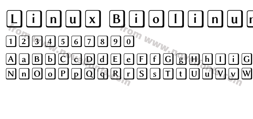 Linux Biolinum Keyboard OPreview