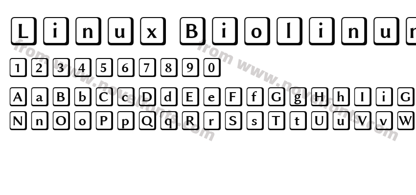 Linux Biolinum KeyboardPreview