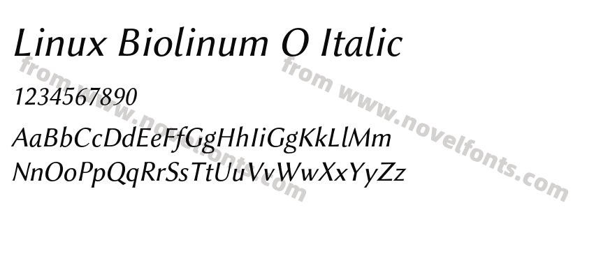 Linux Biolinum O ItalicPreview