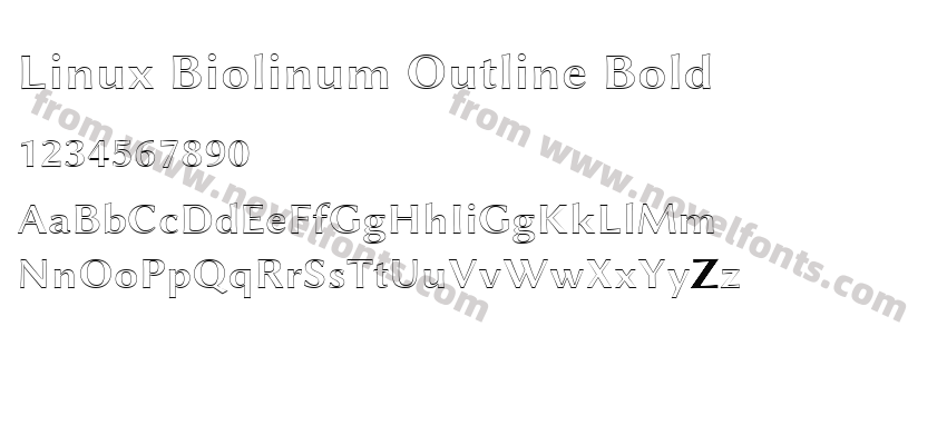 Linux Biolinum Outline BoldPreview