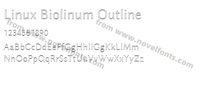 Linux Biolinum OutlinePreview