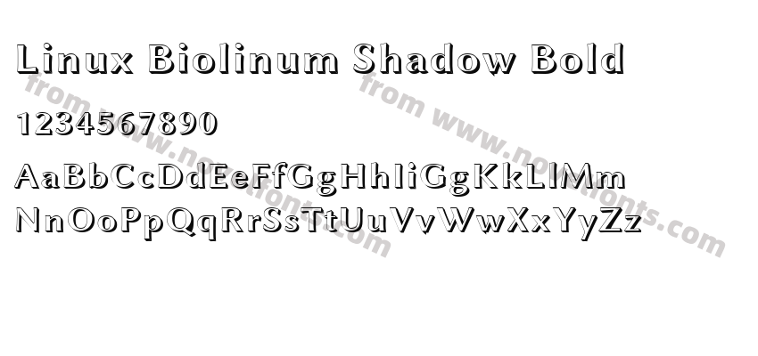 Linux Biolinum Shadow BoldPreview