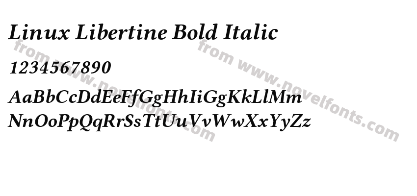 Linux Libertine Bold ItalicPreview