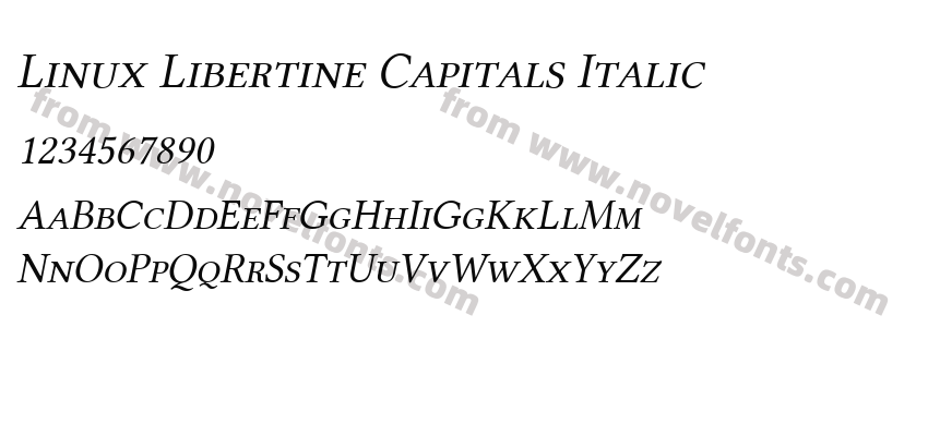 Linux Libertine Capitals ItalicPreview