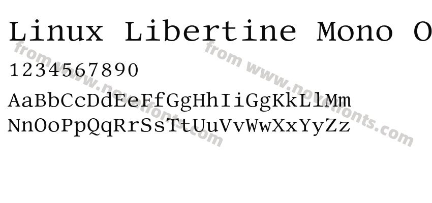 Linux Libertine Mono OPreview