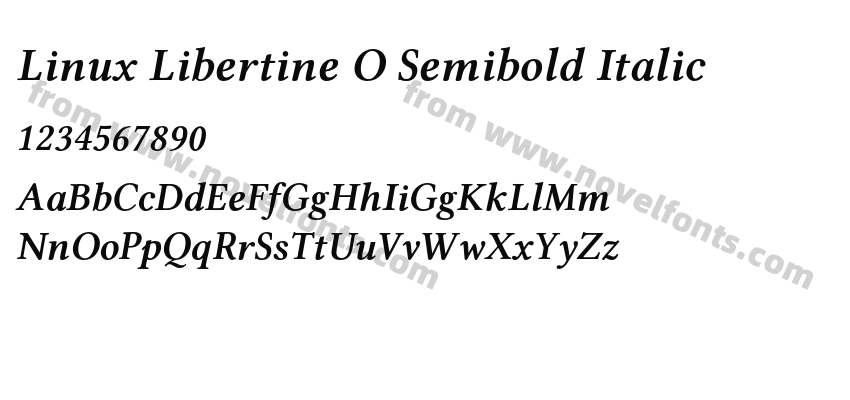 Linux Libertine O Semibold ItalicPreview