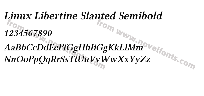 Linux Libertine Slanted SemiboldPreview