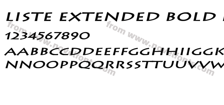 Liste Extended Bold ItalicPreview