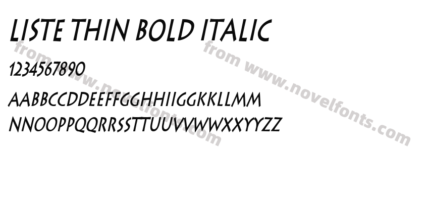 Liste Thin Bold ItalicPreview