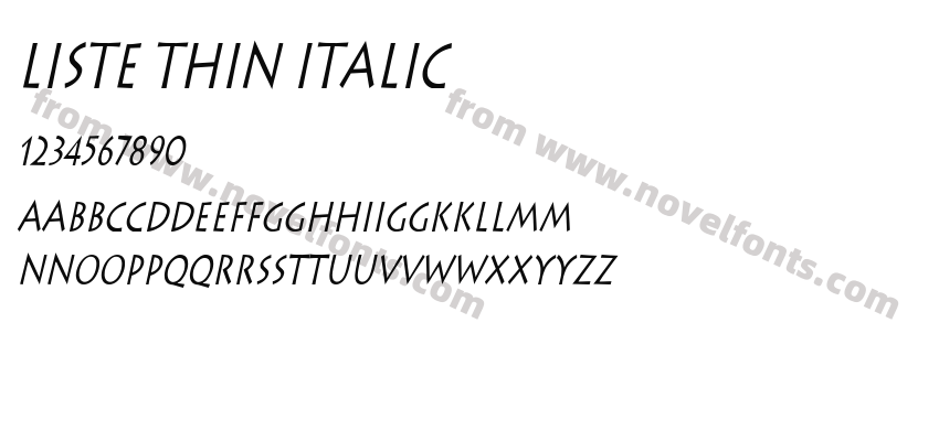 Liste Thin ItalicPreview