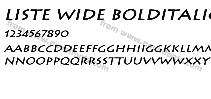 Liste Wide BoldItalicPreview