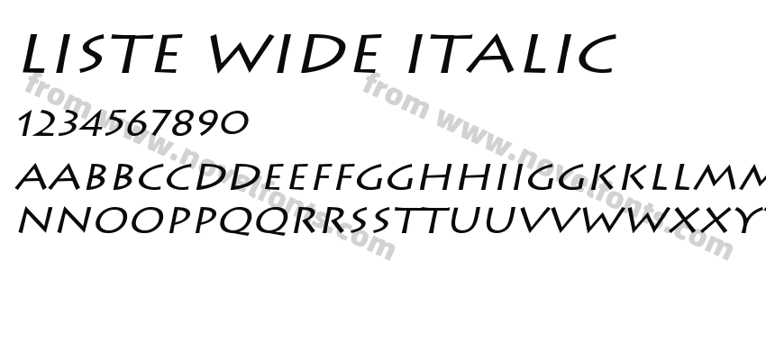 Liste Wide ItalicPreview