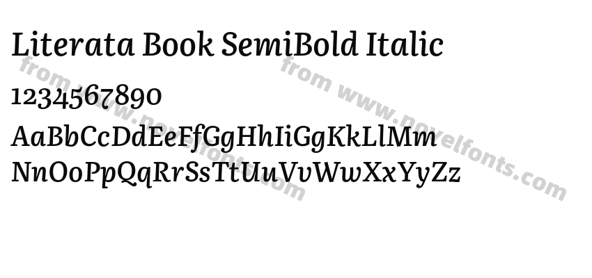 Literata Book SemiBold ItalicPreview