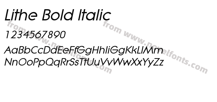 Lithe Bold ItalicPreview