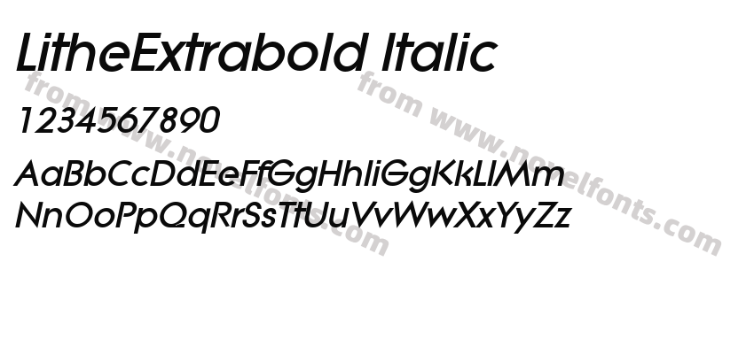 LitheExtrabold ItalicPreview