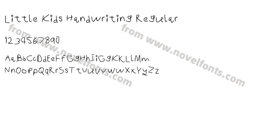 Little Kids Handwriting RegularPreview