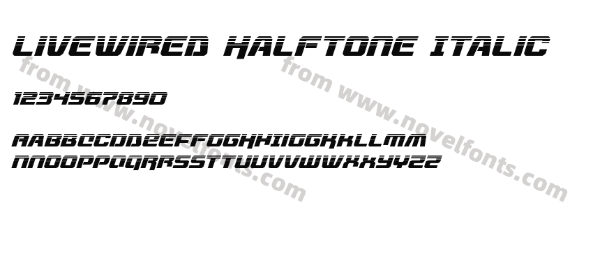 Livewired Halftone ItalicPreview